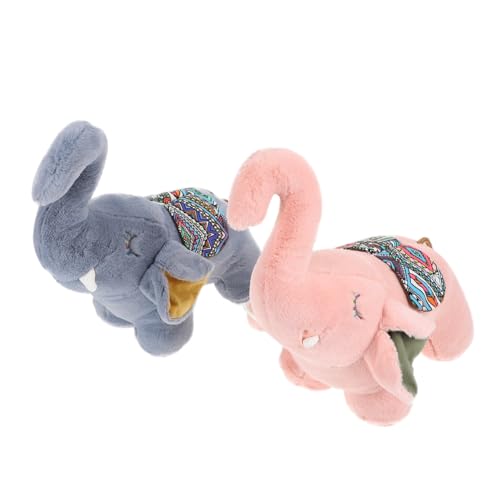 ifundom 2St Elefant Puppe Elefant Plüschkissen Elefantenpuppe Geburtstag Tierpuppe Kuscheltier für Plüschelefantenspielzeug Valentinstagsgeschenk PP Baumwolle von ifundom