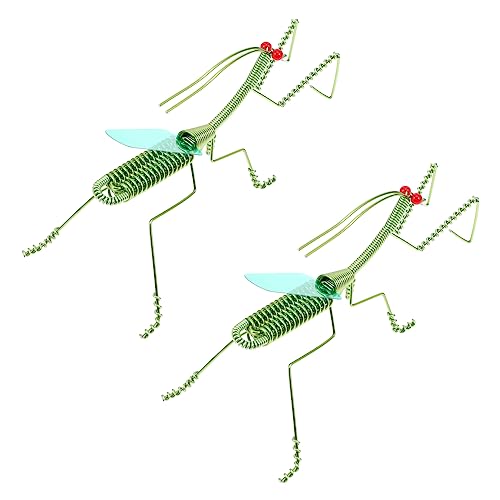 ifundom 2St Gottesanbeterin-Modell für kinderspielzeug spielsachen Gecko Zubehör für Eidechsentanks realistische Mantis-Verzierung Mantis-Modell Aluminium Green von ifundom