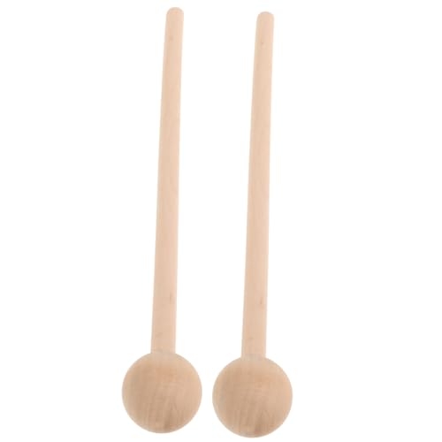 ifundom 2St Hammer Holz Schlagzeug Schlägel Xylophon Schlägel Holzschlägel musikalisches Spielzeug Schlagzeug für Kinder Glockenspiel für Kinder Trommelstock-Handpercussion hölzern Beige von ifundom