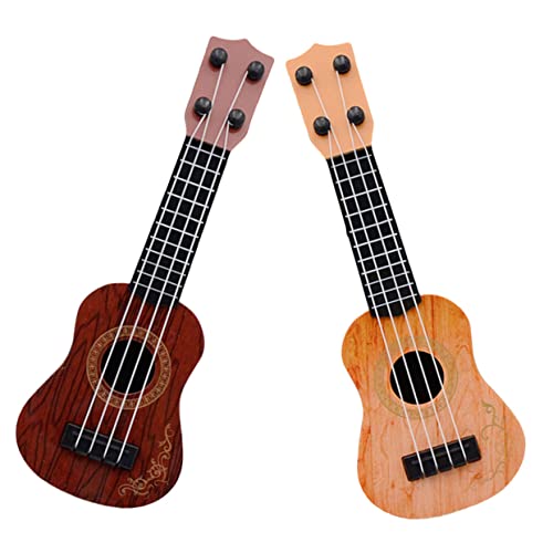 ifundom 2St Mini-Ukulele Spielzeuggitarre Kinder Gitarrenspielzeug kinderinstrumente musikinstrumente für Kinder Nachgemachtes Gitarrenspielzeug Kleinkind Musikinstrument Spielzeug Plastik von ifundom