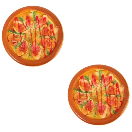 ifundom 2St Simulation Pizza-Modell Brot-Display-Modell Küchenrequisiten realistische Pizza Falsche Pizza Modell Dekoratives Pizza Modell Spielzeug künstliche Pizza Spielküchenzubehör PVC von ifundom