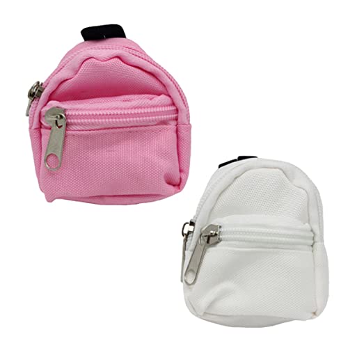 ifundom 2St Simulation Schultasche kinderspielzeug Mini püppchen Mini Backpack für puppenkleidung dekorativer Puppenrucksack Mini-Rucksäcke Puppen-Mini-Rucksack Stoff von ifundom