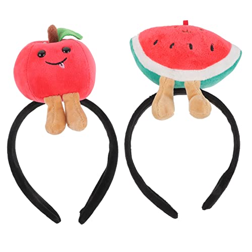 ifundom 2St Stirnband Wassermelone Bulk-Stirnbänder Plüsch-Kopfhörer Cosplay-Stirnbänder haarband weihnachten haarreif weihnachten lustige Stirnbänder für Frauen Haarband für Mädchen Stoff von ifundom