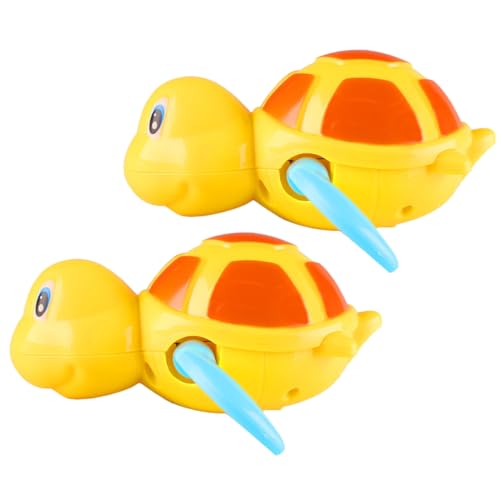 ifundom 2St Uhrwerk schildkröte Turtle Tier gilbe Wasserspielzeug Set funnytoys Schwimmende Badewannen-Spielzeuge Uhrwerkspielzeug für die Badewanne Abs Yellow von ifundom