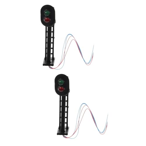 ifundom 2St modellbahn Lichter Pflanzenmodell-Schmuck kleine Signaldekoration Mini-Zubehör Modellbau Material Modellbau Signal Spielzeug künstliches Signal Simulationsanlagenmodell Abs von ifundom