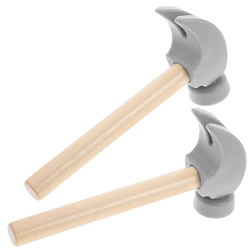 ifundom 2st Kleiner Holzhammer Werkzeuge Für Kinder Holzhammer Hammer Spielzeug Hammerspielzeug Für Kinder -Hammer-Spielzeug Kinderspielzeughammer Mini-hammerwerkzeug Dark Grey Hölzern von ifundom