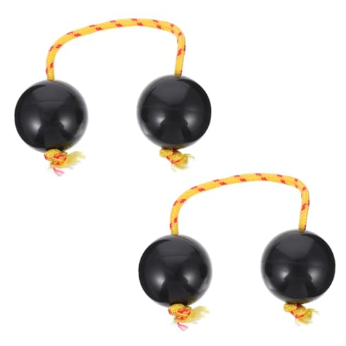 ifundom 2st Marakas Musik Schlaginstrumente Schlagzeug Rhythmisch Schlaginstrument Klein Handtrommeln Finger-Maracas-Shaker Fingersand-Maracas Hörtrainings-Shaker Black Eisensand von ifundom