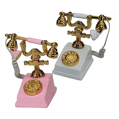 ifundom 2pcs Miniatur Retro Telefon Spielzeug für Jungen und Mädchen Spielzeug Telefon Jungen und Mädchen Miniatur Telefon Sicher Spaß für von ifundom