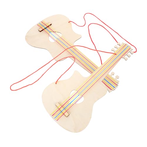 ifundom 2st Unbemalte Kindergitarre DIY Gitarrenspielzeug DIY-Gitarren-spielzeugmodelle Spielzeug-e-Gitarre Mini-Gitarre Miniatur Gitarre Unvollendetes Gitarrenspielzeug Spielzeuge Hölzern von ifundom