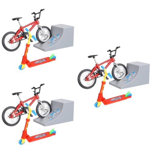 ifundom 3 Sätze Fingerfahrrad Kinder Lernspielzeug Minifahrrad Finger Faltbarer Roller Fahrradspielzeug Freizeit Schreibtischspielspielzeug Fingersportspielzeug Brettspielspielzeug von ifundom