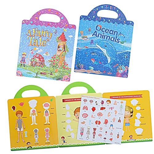 ifundom 3 Sätze Stickerbuch Für Kinderbücher Stickeralbum Buchaufkleber Geschwollene Aufkleber Für Aufkleber Lehrbuch Wasserdichter Verbund-PVC-Aufkleber von ifundom