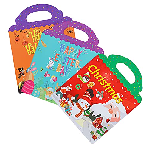 ifundom 3 Sätze Stickerbuch für Kinder Aufkleberbuch für Halloween-Szenen Aufkleberbücher zum Thema Festival Halloween stickerbuch für Kinder Stickerbuch für Kleinkinder von ifundom