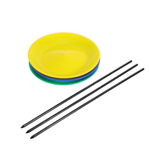 ifundom 3 Satz Teiliges Set Drehbare Jonglierteller mit Handstäben Leichte Kunststoff-scheiben für Zirkus Straßenkünstler Stabile Balance Drehplatten für Jonglierfähigkeiten und ifundom 3 Satz Teiliges Set Drehbare Jonglierteller mit Handstäben Leichte Kunststoff-scheiben für Zirkus Straßenkünstler Stabile Balance Drehplatten für Jonglierfähigkeiten und von ifundom