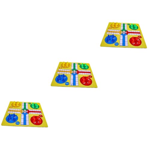 ifundom 3 Sets Ludo Schachspiel Brettspiel Spielzeug Lustiges Fliegendes Schach Interaktives Fliegendes Schach Fliegende Schachmatte Fliegendes Schach Für Party Mini von ifundom