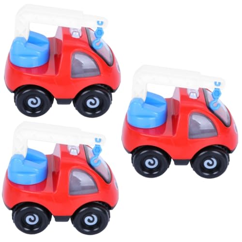 ifundom 3 Stk technisches Spielzeugauto sankastenspielsachen babyteller konstruktionsfahrzeug sportkinderwagen Kleinkinder Spielzeug Baufahrzeug Kranwagen für Kinder -Trägheitsauto rot von ifundom