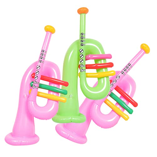 ifundom 3 Stück Aufblasbares Musikinstrument Trompete Spielzeug Aufblasbares Instrument Spielzeug Dekoration Spielzeug Musikinstrumente Partygeschenke Instrumente Aufblasbares von ifundom