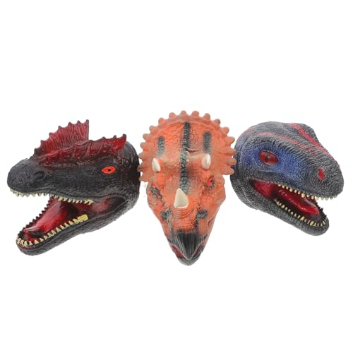 ifundom 3 Stück Dinosaurier Handpuppen Spielzeug Für Kinder Badespielzeug Lebensechte Tierpuppen Spielzeuge Rollenspiel Handpuppen Rollenspiel Spielzeug Dino Spielzeug Dino von ifundom