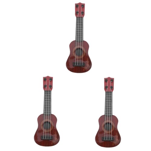 ifundom 3 Stück Kindergitarre Ukulele Lerninstrument Spielzeug Gitarre Lernspielzeug Gitarre Replik Modell Musikinstrument Spielzeug Kinder Instrument Spielzeug Bass Spielzeug Abs von ifundom