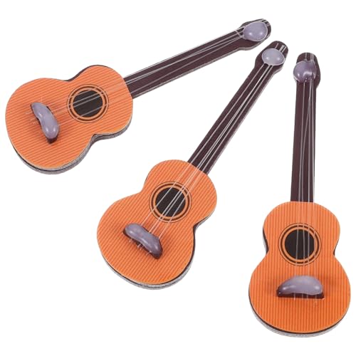 ifundom 3 Stück Miniatur-Gitarre Aus Holz Bassgitarre Modellornament Mini-Musikinstrument Für Puppenhaus-Zubehör Heimdekoration von ifundom