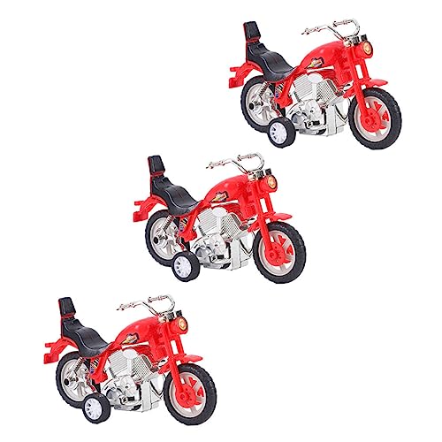 ifundom 3 Stück Zurückziehen Auto Fahrzeuge Spielzeug Kinderfahrzeug Spielzeug Kindermotorrad Miniatur Spielzeug Motorradmodell Mini Fahrzeug von ifundom