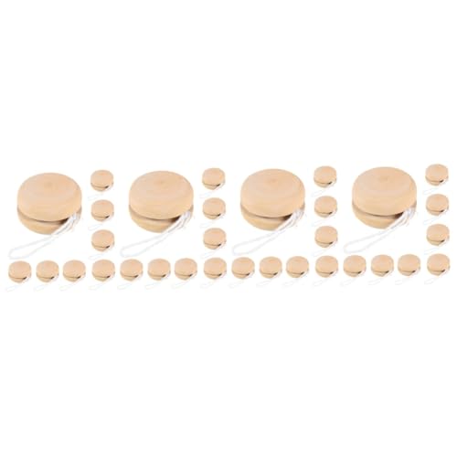 ifundom 32 STK Doodle-Spielzeug- holzbastelsets für Kinder Spielzeug für Kinder DIY Holzspielzeug Holz Bastelset Kinder Toy Jo-Jo-Bälle für Kinder kleine Holzkugeln hölzern Khaki von ifundom