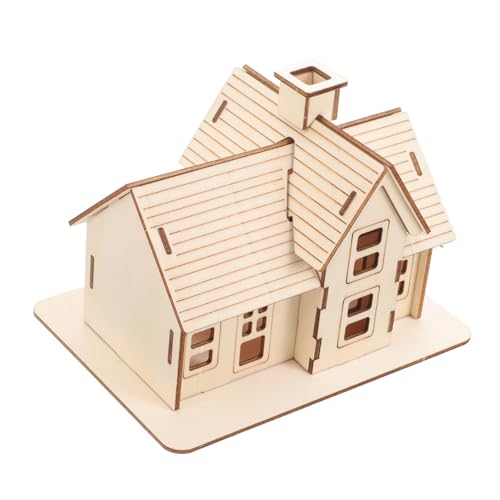 ifundom 3D Puzzle Holzhaus Modellbausatz DIY Miniatur Holzhaus Für Erwachsene Kreatives Bastelset Zur Zusammenstellung Eines Charmanten Landhauses Perfekt Für Puzzleliebhaber von ifundom