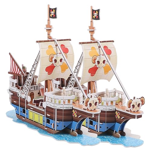 ifundom 3D Segelboot Puzzle Set Karton Piratenschiff Modell Für Erwachsene Und Kreatives Basteln Für Puzzle Fans 2 Sets Ideal Für Lernspielzeug Und Freizeitgestaltung von ifundom