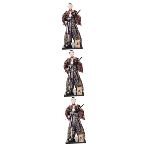 ifundom 3St Bushido-Actionfigur Japanische Puppen Sammlerstücke japanischer Puppen Spielset für eine Neugeborene Babypuppe asiatische Figur -Puppenhandwerk Haushalts- -Puppe von ifundom