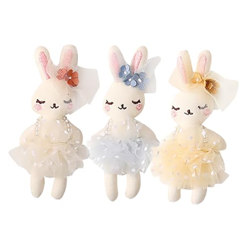 ifundom 3St Kaninchenpuppe tragen Osterhasen-Plüsch Mini-Plüschtier pelziges Kaninchen Spielzeug DIY Kaninchen-Ornament Stofftier Hasenpuppen selber Machen DIY liefert Polyester von ifundom