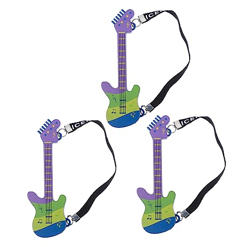 ifundom 3St Mini-Gitarre Gitarre gitarrenzubehör Gitarrenfigur Musikinstrumentenmodell Puppengitarre vortäuschen Miniaturgitarrenmodell Mini-Hausspielzeug für Plastik Blue von ifundom