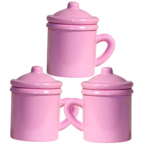 ifundom 3St Mundwasser- winzige Kaffeetasse zappeln Mini-Teetassen Kinderspielzeug Mini-Milchbecher Cute Mugs Cute Tasse Mini-Hauswasserbecher Mini-Wasserbecher Legierung Rosa von ifundom