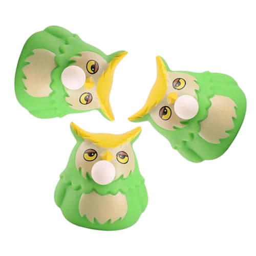 ifundom 3St Prise Musik Stressball drücken Kompaktes Quetschspielzeug Spielzeug-Eule Spielzeug für Kinder kinderspielzeug Fun Toy Cartoon Stressabbau Spielzeug Cartoon-Spielzeug PVC Green von ifundom