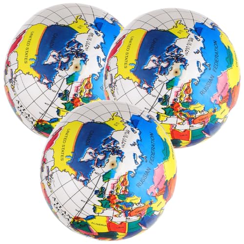 ifundom 3St aufblasbarer Kugelball für Erwachsene aufblasbare Planeten Erdkugel sprengen aufgeblasener Weltkarte World map Spielzeug Erdmodell aufblasbare Globuswelt PVC von ifundom