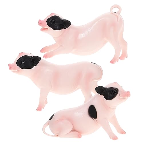 ifundom 3St simuliertes Schweinemodell kinderspielzeug Kinder Spielzeug Animal Figures Sammelfigur Künstliches Schweinemodell Schweinchenfiguren realistische Schweinchenmodelle PVC von ifundom