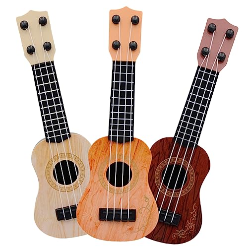 ifundom 3st Mini-Ukulele Spielzeug Gitarre Gitarrenspielzeug Für Anfänger Musical Kleinkindspielzeug Für Jungen Ukulele Spielzeug Für Kinder Musikspielzeug Für Kindergitarre Plastik von ifundom