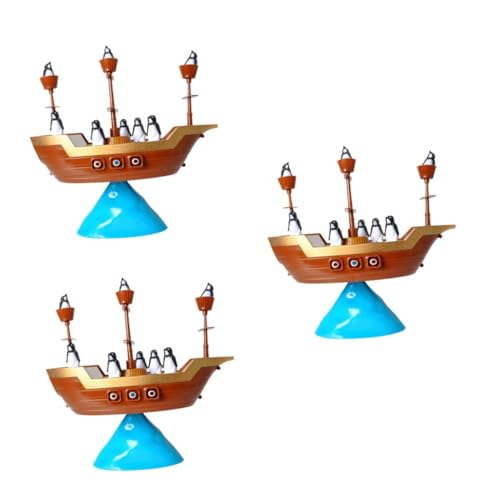 ifundom 3st Wettbewerbsspiel Kinderspiel Balance-Boot-Spiel Für Kinder Eltern-Kind-Spiel Lustiges Piratenboot Pinguin-Spiel Lernspielzeug Desktop-piratenboot Pinguin Balancierspiel von ifundom