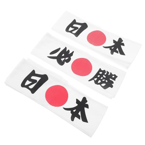 ifundom 3st -stirnband Ninja-stirnband Koch-stirnband Karate-stirnbänder Ninja-stirnbänder Japanische Accessoires Japanisches Kopftuch Stirnband Japanisch Küche Stirnband Baumwolle von ifundom