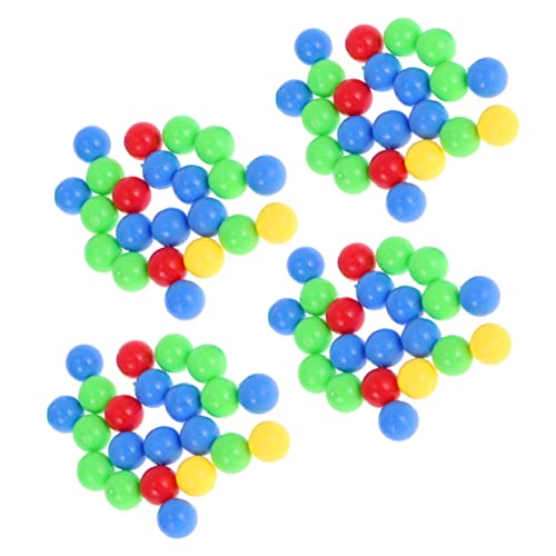 ifundom 4 Murmeln Spiel Produkte Aus Marmor Bastelperlen Selber Machen Farbige Kugeln Ersatzperlen Imitationsperlen Runde Perlen Aus Kunststoff Kugel Lose Perlen Kugelperlen Plastik von ifundom