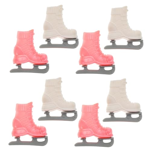 ifundom 4 Paare Rollschuhe Schlittschuhe Puppen Accessoires Miniatursachen wiedergeborene Puppenwindeln Figuren Rollschuh-Ornament süße Rollschuhe Plastik von ifundom