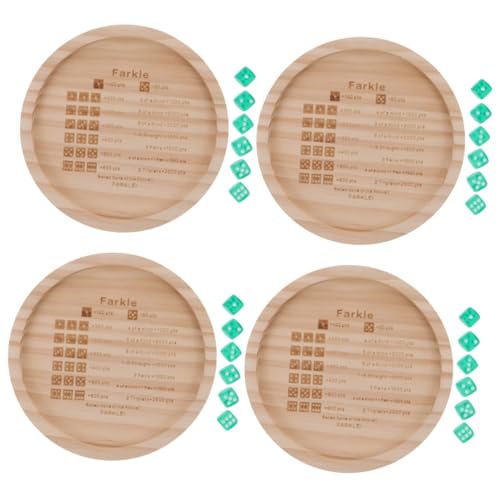 ifundom 4 Sets Würfeltablett Kleine Würfel Aus Holz Punktwürfel Kleine Holzwürfel Brettspiel Holzwürfel Party Holzwürfel Farkle Würfelspiel Zubehör Würfel Aufbewahrungskoffer von ifundom