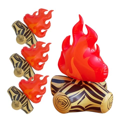 ifundom 4 Stück Aufblasbare Flammendekoration Lagerfeuer Modell Aufblasbares Lagerfeuer Modell Aufblasbare Lagerfeuer Requisite Kompakte Lagerfeuer Requisite Gefälschtes Lagerfeuer von ifundom