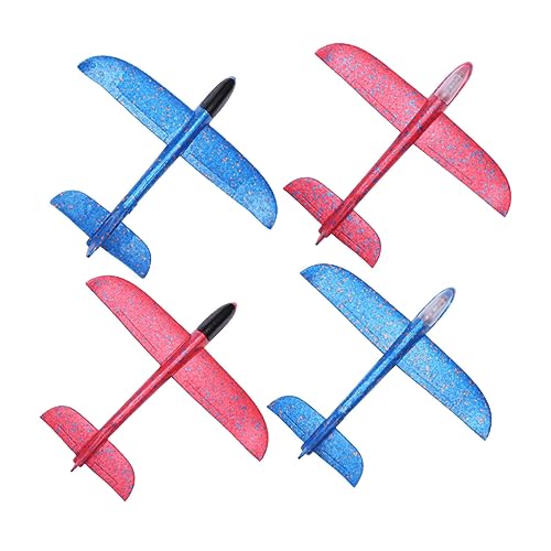 ifundom 4 Stück Flugzeug Spielzeug kinderspielzeug Spielzeug für Kinder Toys for Kreis um Flugzeugspielzeug Segelflugzeuge für Kinder Flugzeugspielzeug glänzt Flugzeugspielzeug werfen von ifundom