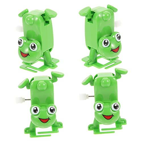 ifundom 4 Stück Frosch Spielzeug Desktop-Spielzeug Junge Spielzeug Frosch-uhrwerkspielzeug Spielzeug Für Kinder Spielzeug Für Jungen Kinderspielzeug Jungs-Spielzeug Froschskulptur Plastik von ifundom