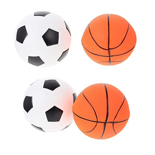 ifundom 4 Stück Fußball-Basketball- Kinderspiele Golfbälle Basketballkorb Mini-Basketball für kinderspielzeug basketack Kinderbasketball Fußball PVC von ifundom