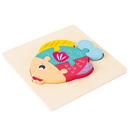 ifundom 4 Stück Holzpuzzles Spielzeug Kinder Puzzle kinderpuzzle rätselspiele Rätsel für Kinder Puzzlespiel für Kleinkinder im Vorschulalter Holzpuzzle für Kinder 3D-Puzzle Hölzern von ifundom