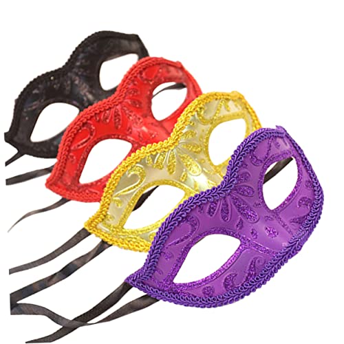 ifundom 4 Stück Make-up-Maske Cosplay-Maske für Frauen Maskerade Masken Flash-Kostüm Retro-Maskerade Maskenball halloween maske halloween-maske goldene Pudermaske Maskerade-Maske Plastik von ifundom