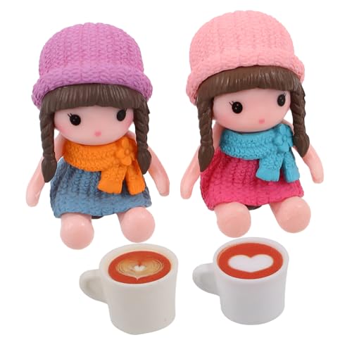 ifundom 4 Stück Miniatur-puppenornamente Mini-Food- Mini-kaffeetasse Aus Kunstharz Puppenessen Kaffeemaschine Kleinkind Harzkaffee Kaffee Puppenhaus Tasse Anhänger Kunststoff von ifundom