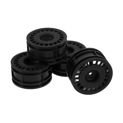 ifundom 4 Stück Modell Radnabe Auto Spielzeugteile Spielzeugreifen fürs Auto Rennwagenreifen RC-Auto-Reifen ferngesteuertes Auto Zubehör für RC-Autos kleine Spielzeugreifen Black von ifundom