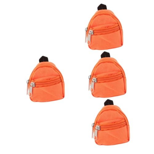 ifundom 4 Stück Puppenrucksack Mini-Rucksack Für Puppen Mini-Schultasche Mini-rucksäcke Süße Puppentasche Kleine Puppentasche Mini-Rucksack-schlüsselanhänger Miniaturen-Rucksack Stoff von ifundom