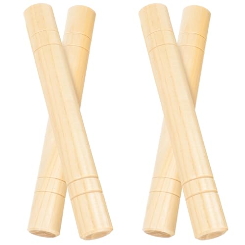 ifundom 4 Stück Rhythmusschläger für Kinder musikalische Spielsachen Kinder spielset Rhythmusstäbe kinderinstrumente Kinder musikinstrumente musikalische Stöcke Musiksticks für Kinder Holz von ifundom